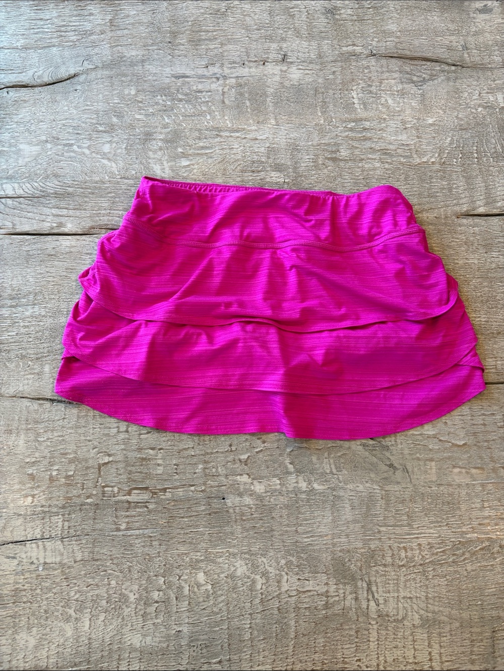 Athleta Hot Pink Tiered Mini Skirt